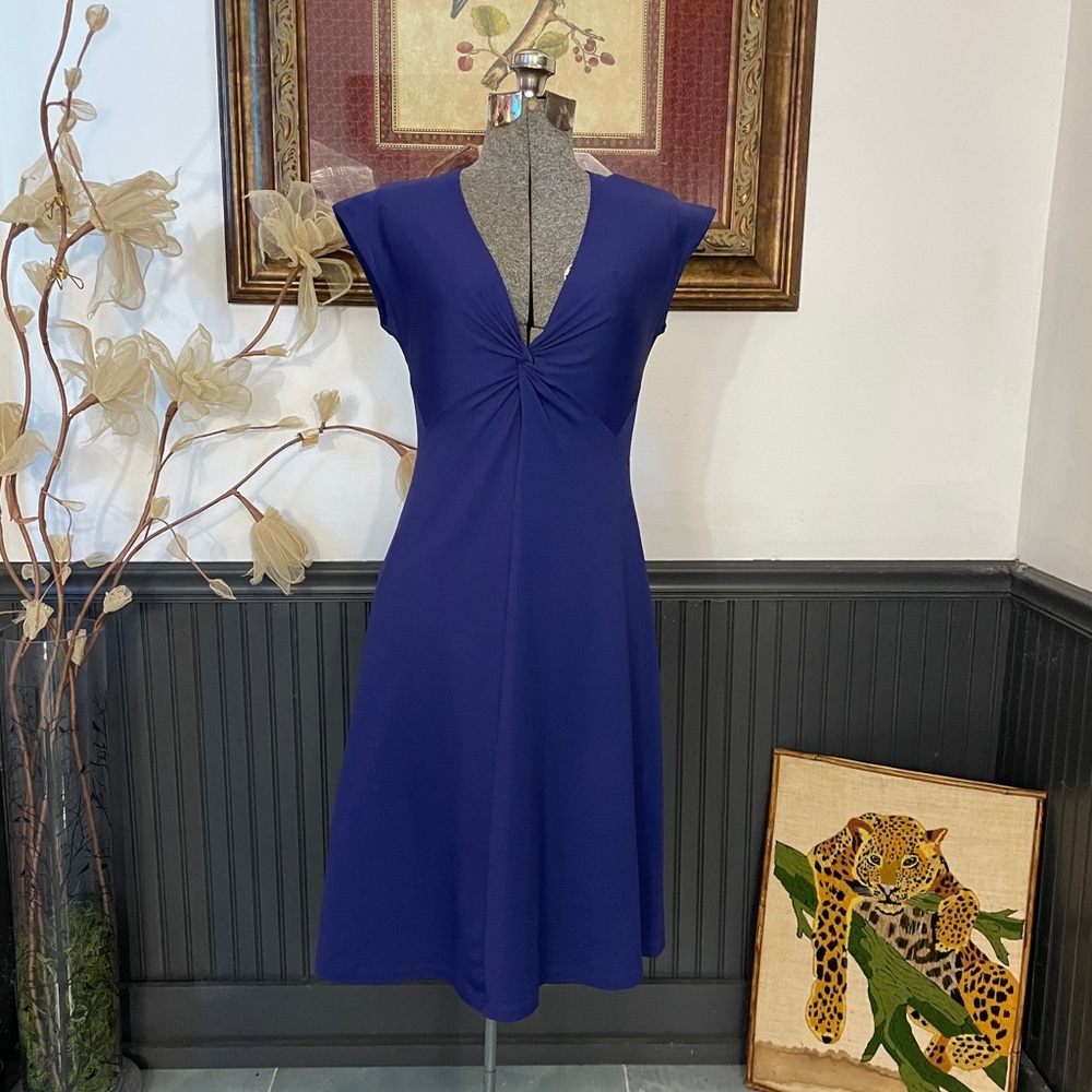 Patagonia Bandha Dress Cap Sleeve Twist Bodice Royal Blue Gorpcore - Sz M 💚🎀